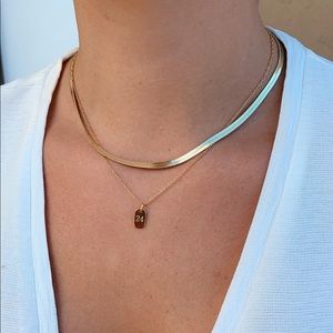 💕18k gold plated Snake Calvice Chain Neck…